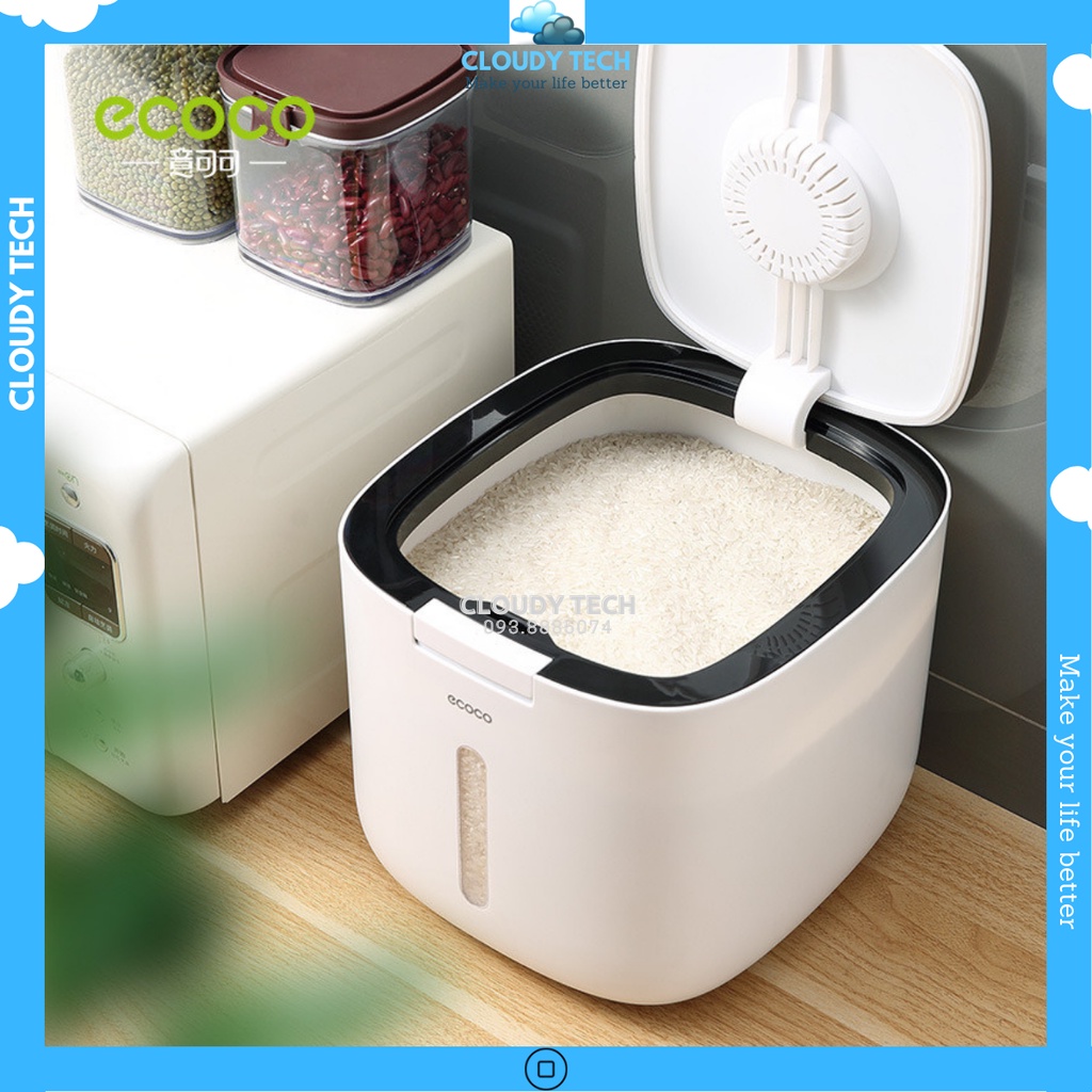 Thùng đựng gạo thông minh ecoco, chống ẩm, chống côn trùng