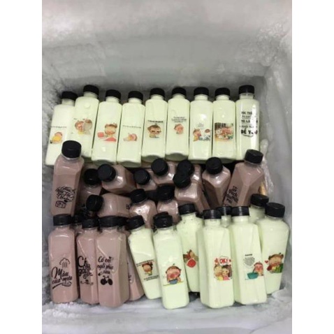 Combo 20 chai nhựa vuông đựng sữa hạt 250ml