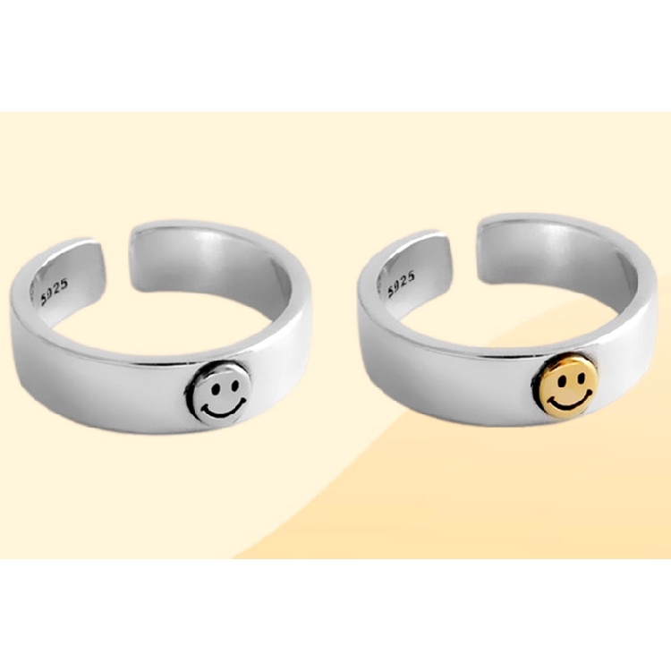 Nhẫn hở hình mặt cười phong cách hàn quốc xinh xắn cá tính cho nữ