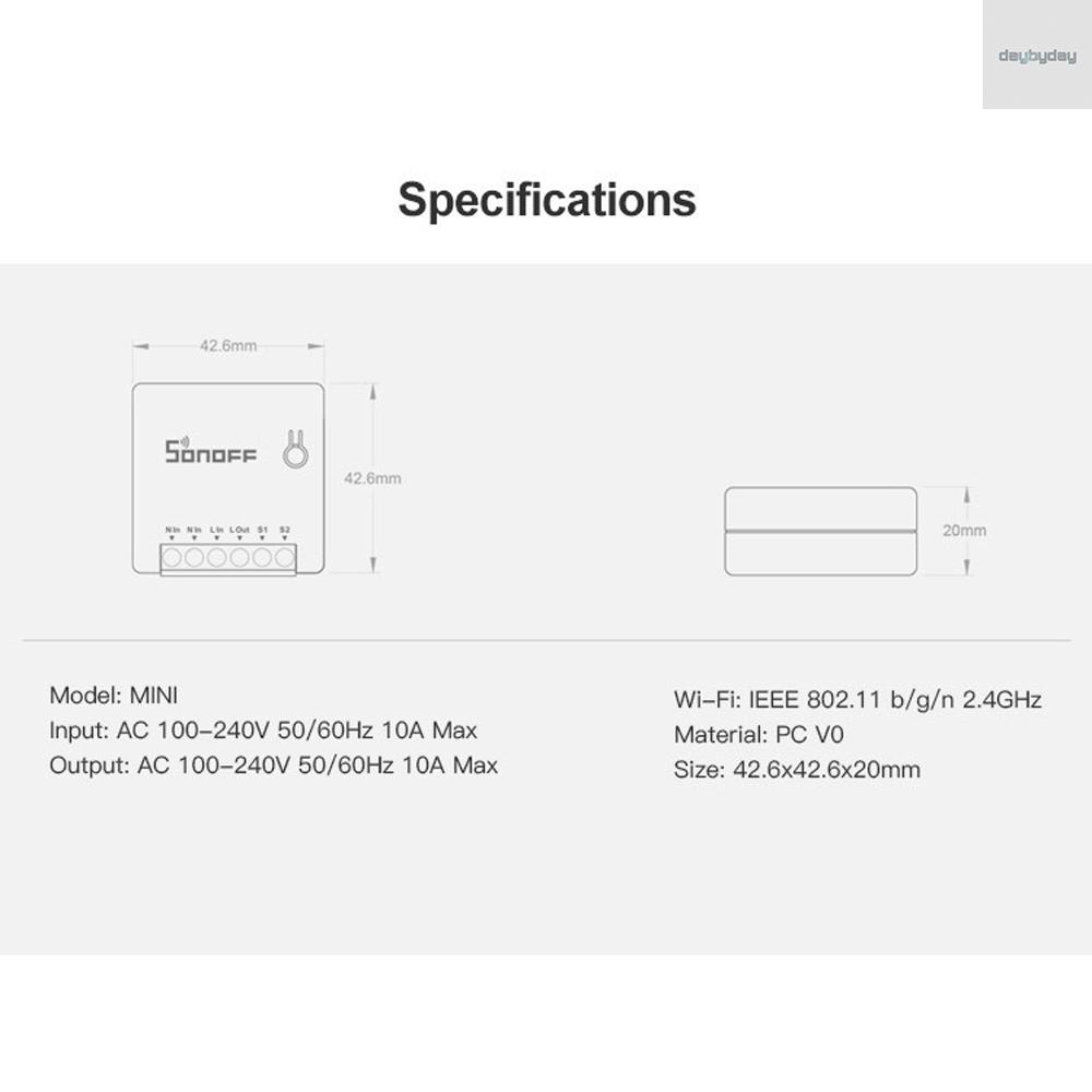 Sonoff Công Tắc Thông Minh 10a Hỗ Trợ Chế Độ Tự Động