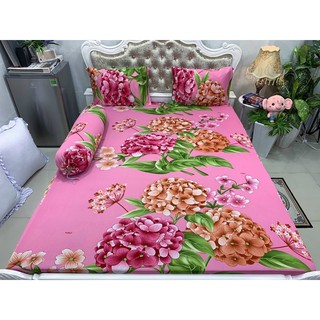 Bộ Drap Thun Hàn Quốc mát lạnh 4 món