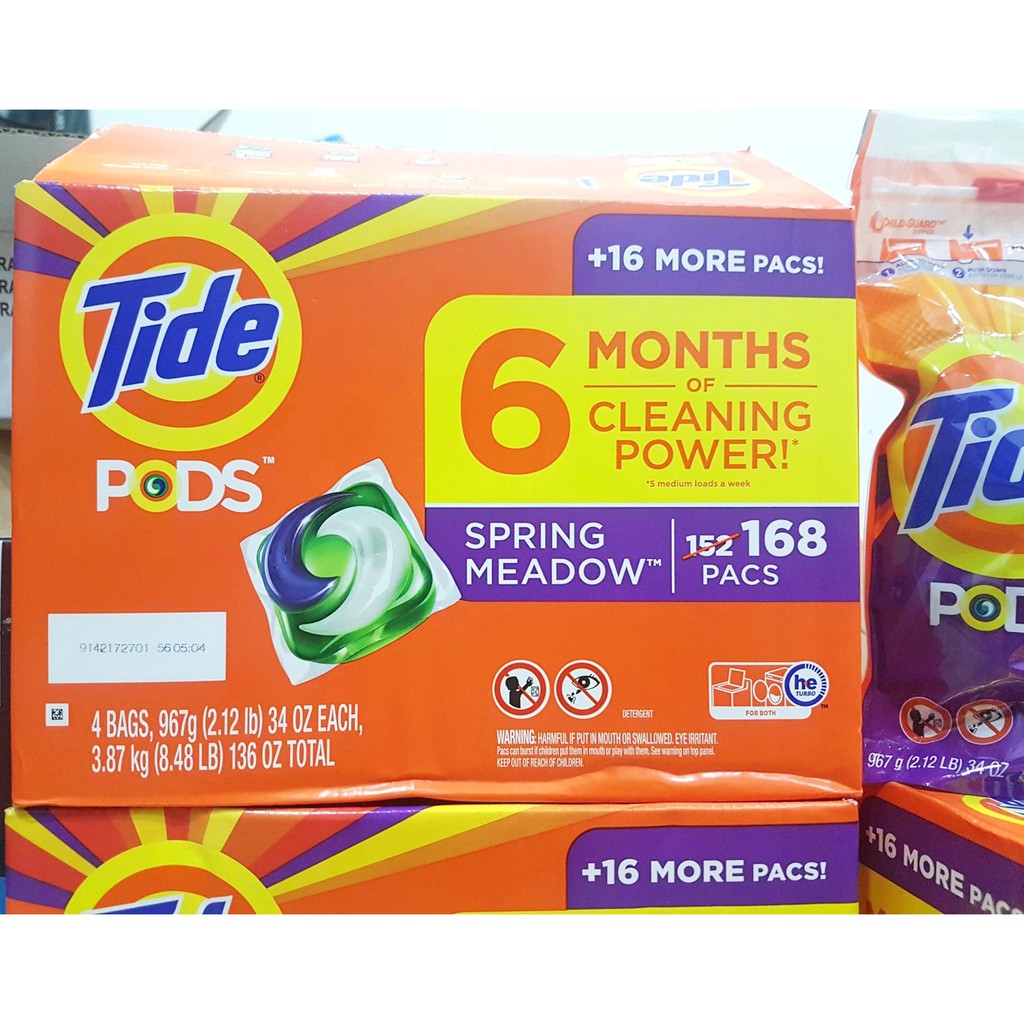 Viên giặt Tide Pods 3in1 bịch 42 viên từ Mỹ bịch 967g