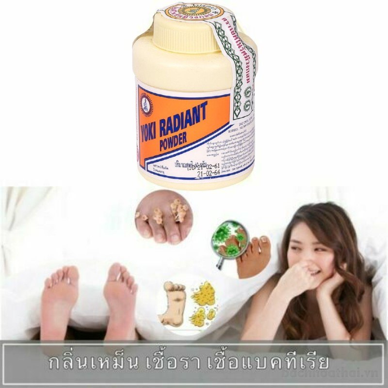 Phấn khử mùi hôi châŋ Yoki Radiant Powder Thái Lan