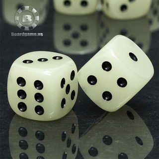 Combo 5 viên xúc xắc dạ quang phát sáng 16mm