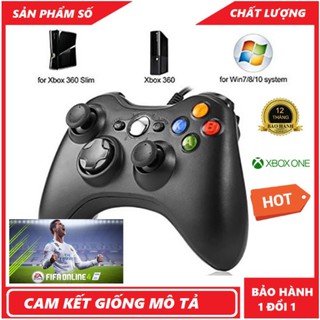 Tay cầm Chơi Game Microsoft Xbox 360 Có Dây Full Box ( Bảo Hành 12 Tháng)