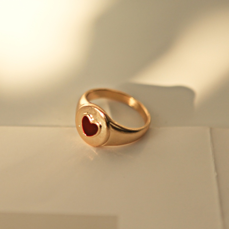 Nhẫn Hở Hai Lớp Hình Trái Tim Nhiều Màu Sắc Đơn Giản Sáng Tạo Cho Nam Nữ