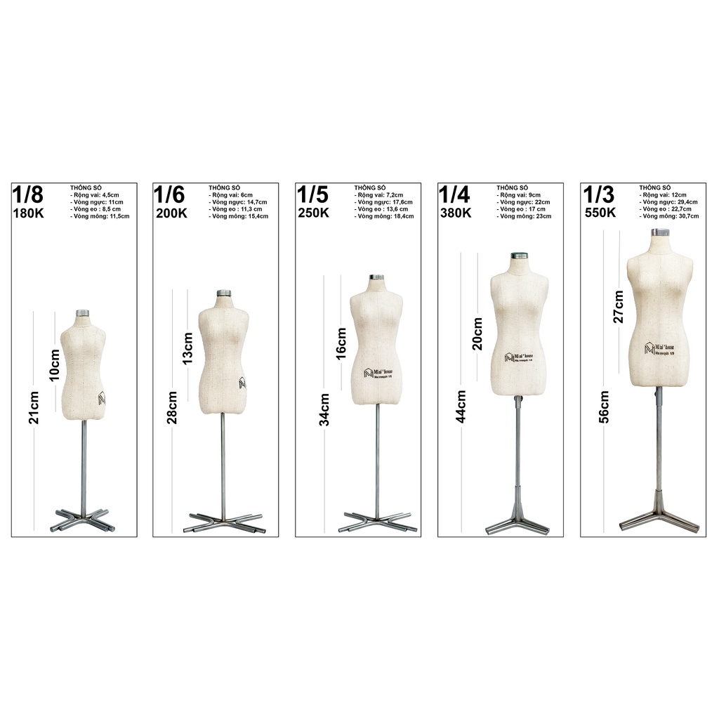 Manocanh thiết kế mini size 1/6