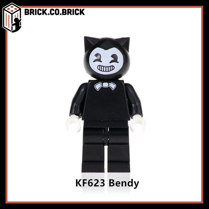 Non Lego Bendy Trắng và Vàng Đồ Chơi Lắp Ráp Xếp Hình Minifgure phim hoạt hình Bendy And The Ink Machine KF623