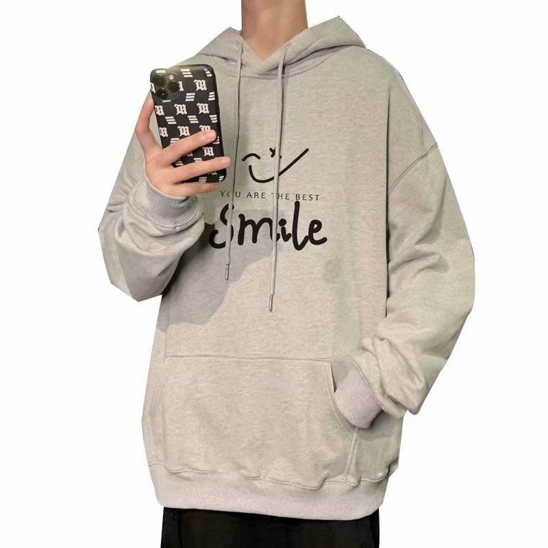 Áo hoodie Mùa Đông Dáng Suông Thoải Mái In Họa Tiết Chữ Phong Cách Hàn Quốc Thời Trang Cho Nam Cỡ M-5XL