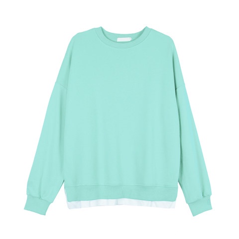 Áo Nỉ Nữ Dài Tay Cổ Tròn Màu Trơn Thời Trang Mới