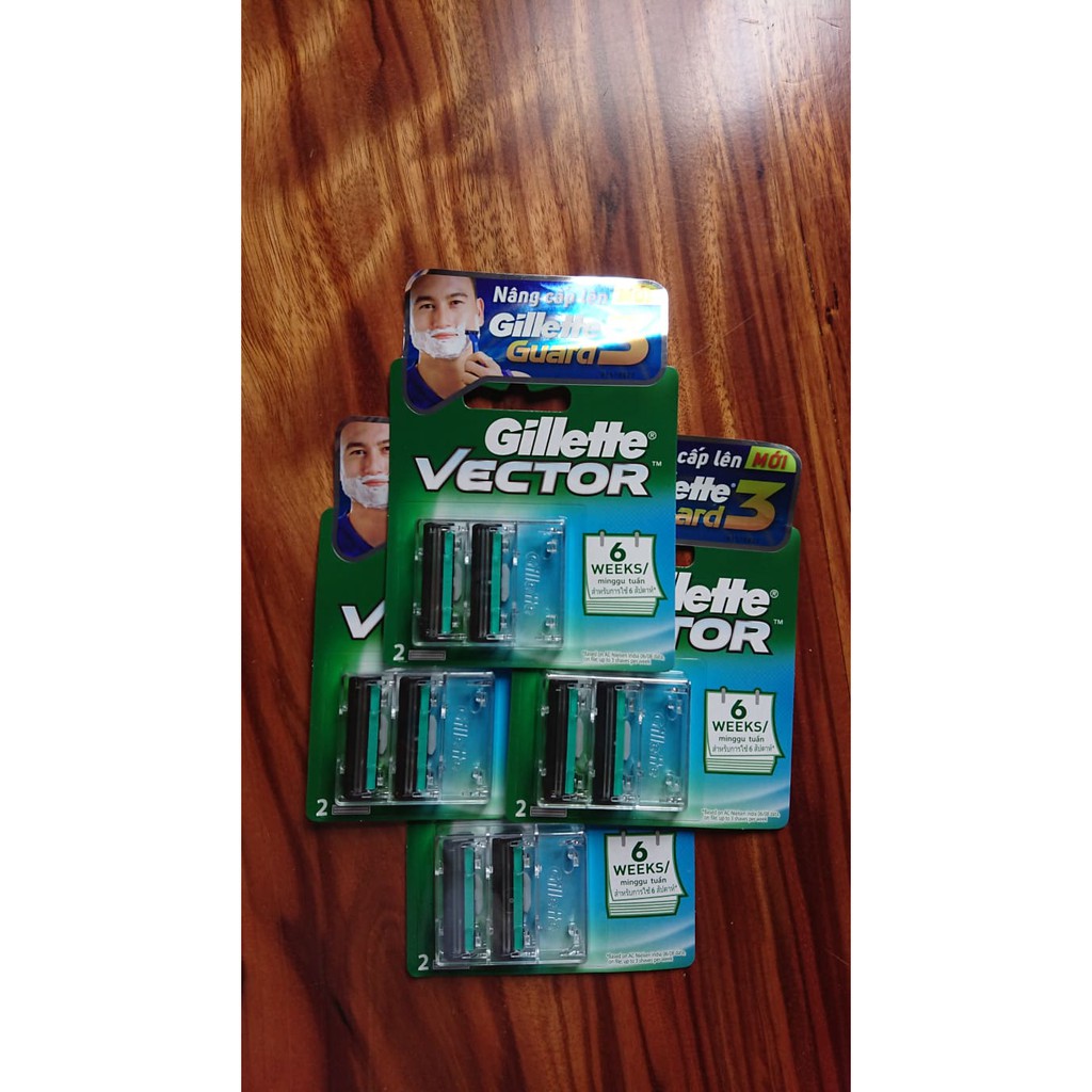 Dao Cạo Râu Gillette Vector Lưỡi Kép Hàng Thái lan