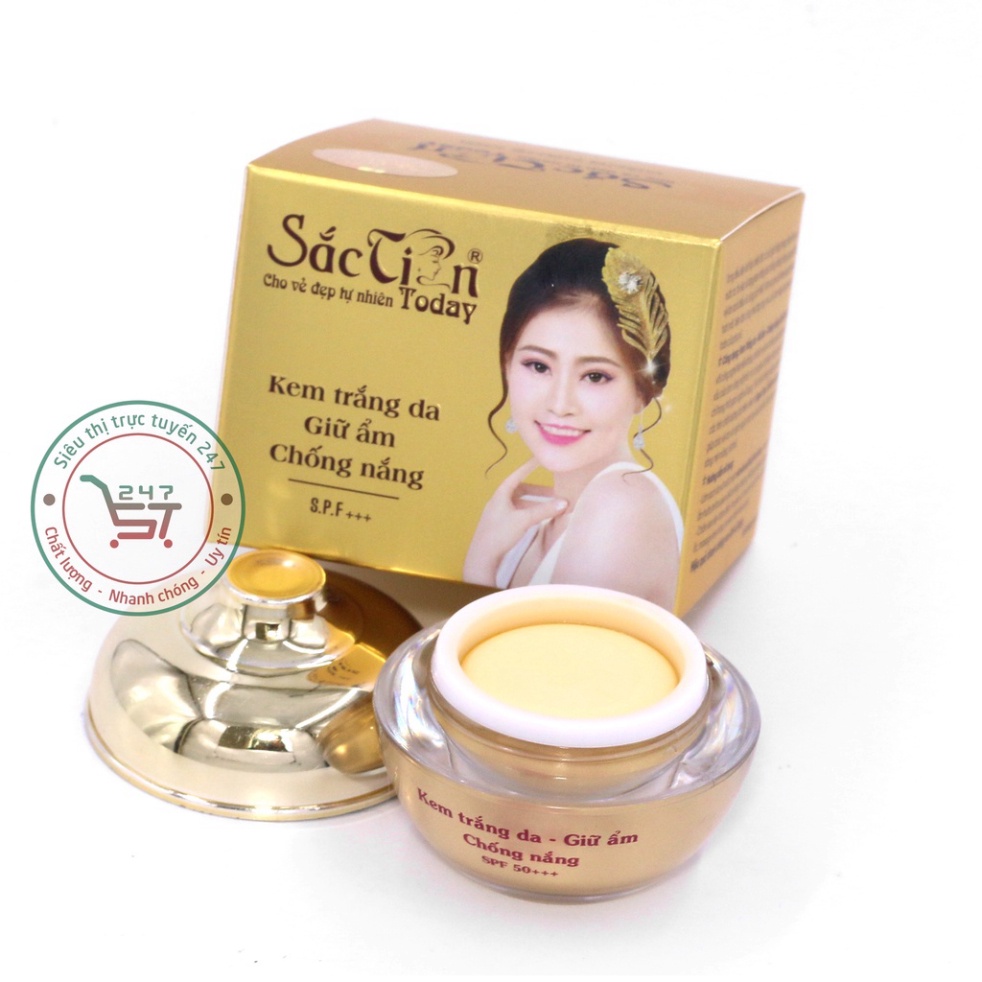 Kem dưỡng Trắng da mặt Giữ ẩm Chống nắng Sắc Tiên