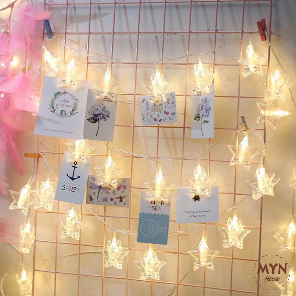 Dây đèn LED kẹp ảnh trang trí nhà cửa, lễ tết, sinh nhật, Noel