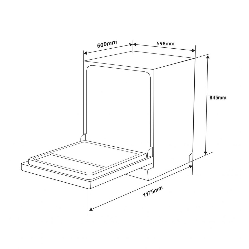 Máy rửa bát Arber ABMRB15-IND  - TẶNG VIÊN RỬA + MUỐI