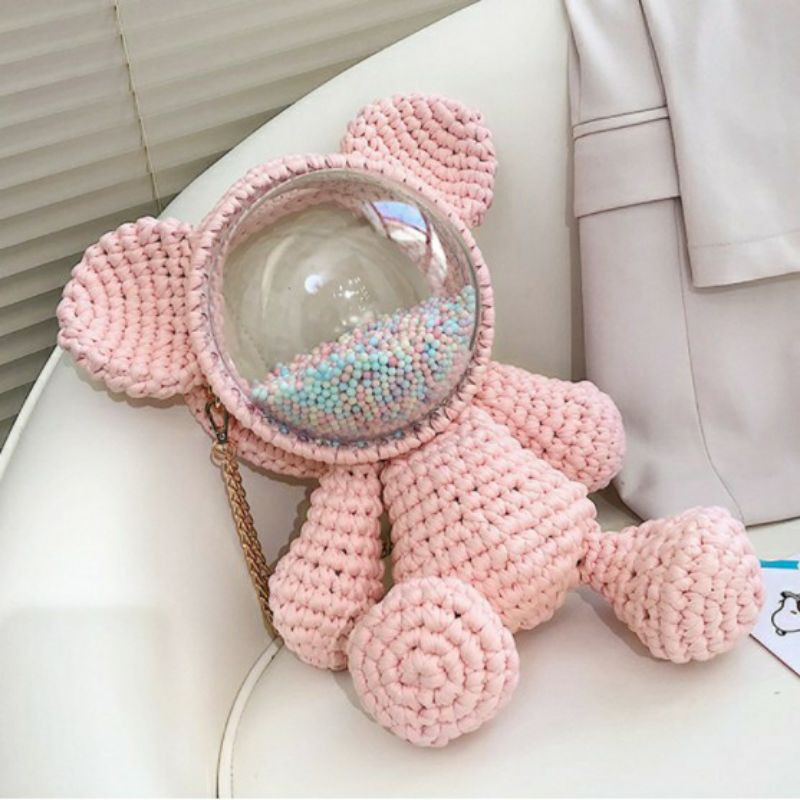Set Túi Đeo chéo Đan Len Thủ Công Dễ thương