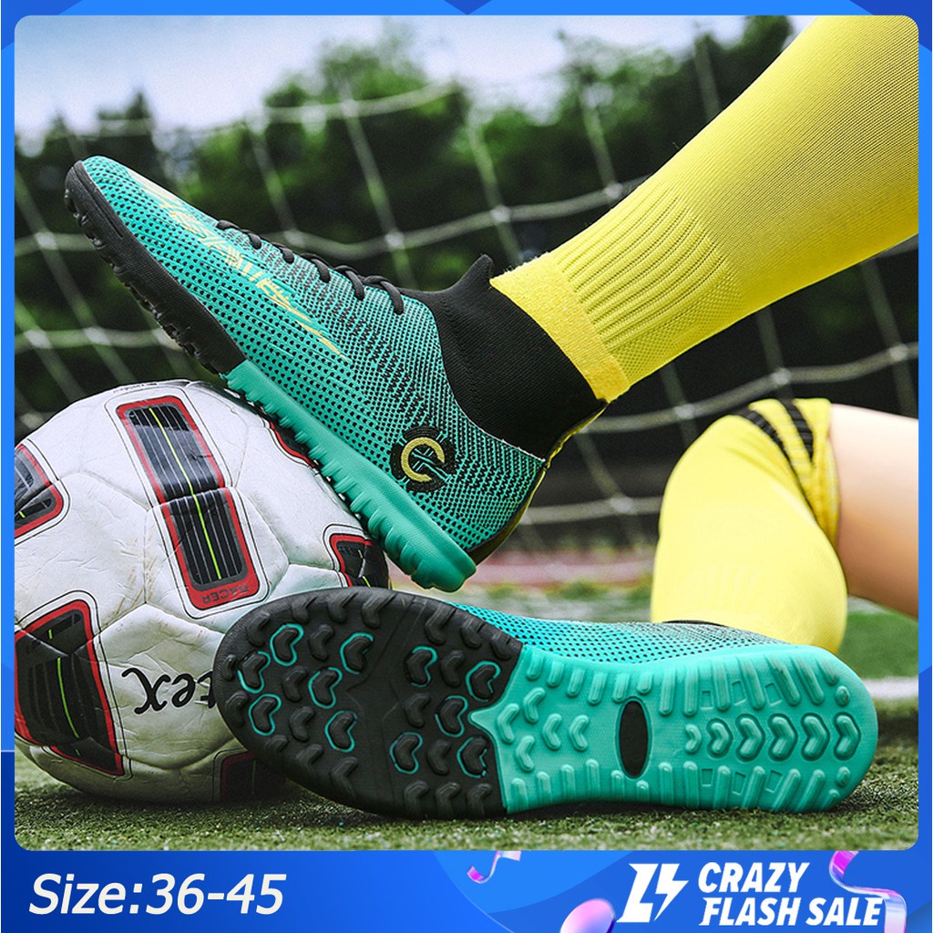Giày đá bóng nam CR7 Mercurial FG Giày Futsal TF Giày đá banh Giày bóng đá nữ cổ cao giay da bong sân cỏ nhân tạo