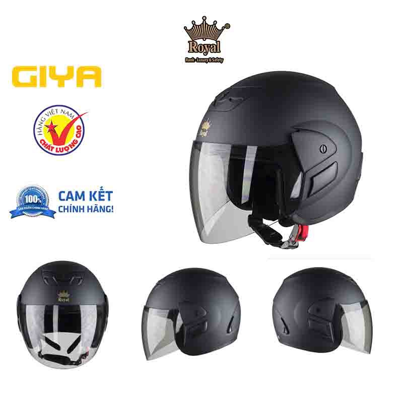 Mũ bảo hiểm 3/4 có kính Royal M01
