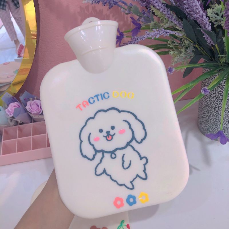 Túi Chườm Sưởi Ấm Chườm Bụng  silicon Hoạ tiết Hoa Qủa Động Vât Siêu Cute Dung tích 450ml