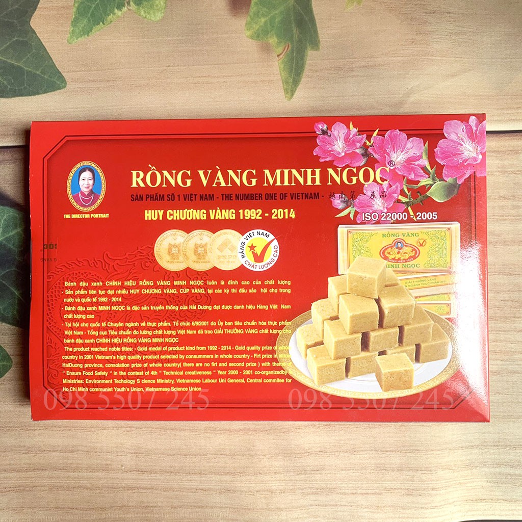 Bánh đậu xanh rồng vàng Minh Ngọc A2 310g - Đặc sản Hải Dương