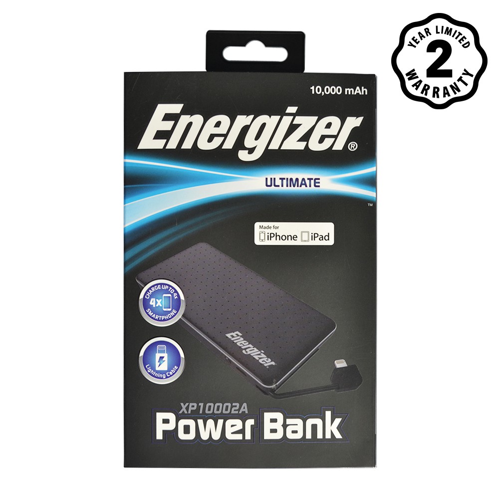 Pin sạc dự phòng Energizer Lightning 10,000mAh - XP10002A