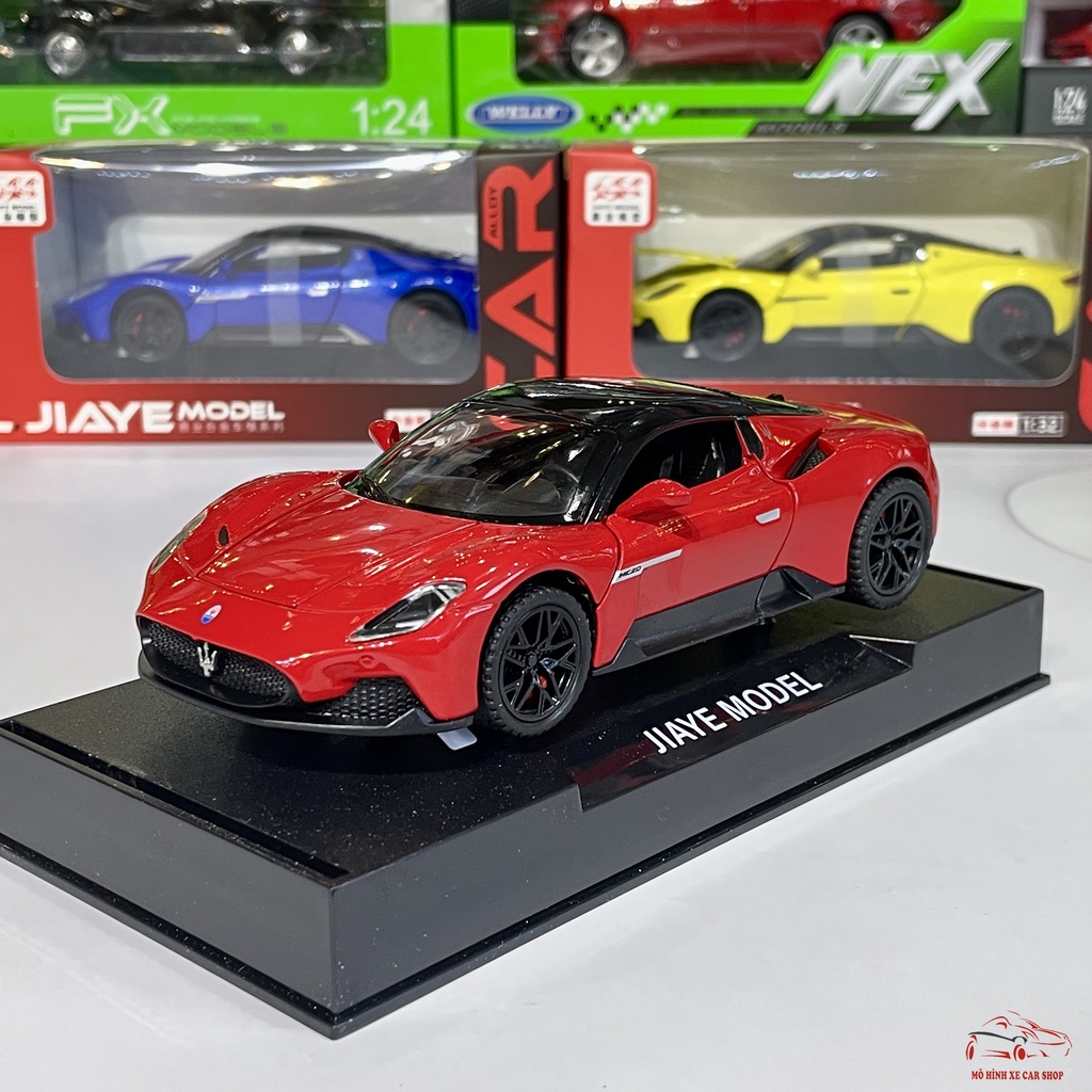 Mô hình xe ô tô Maserati MC20 tỉ lệ 1:32 hãng Jiaye Carshop 4 màu kèm đế