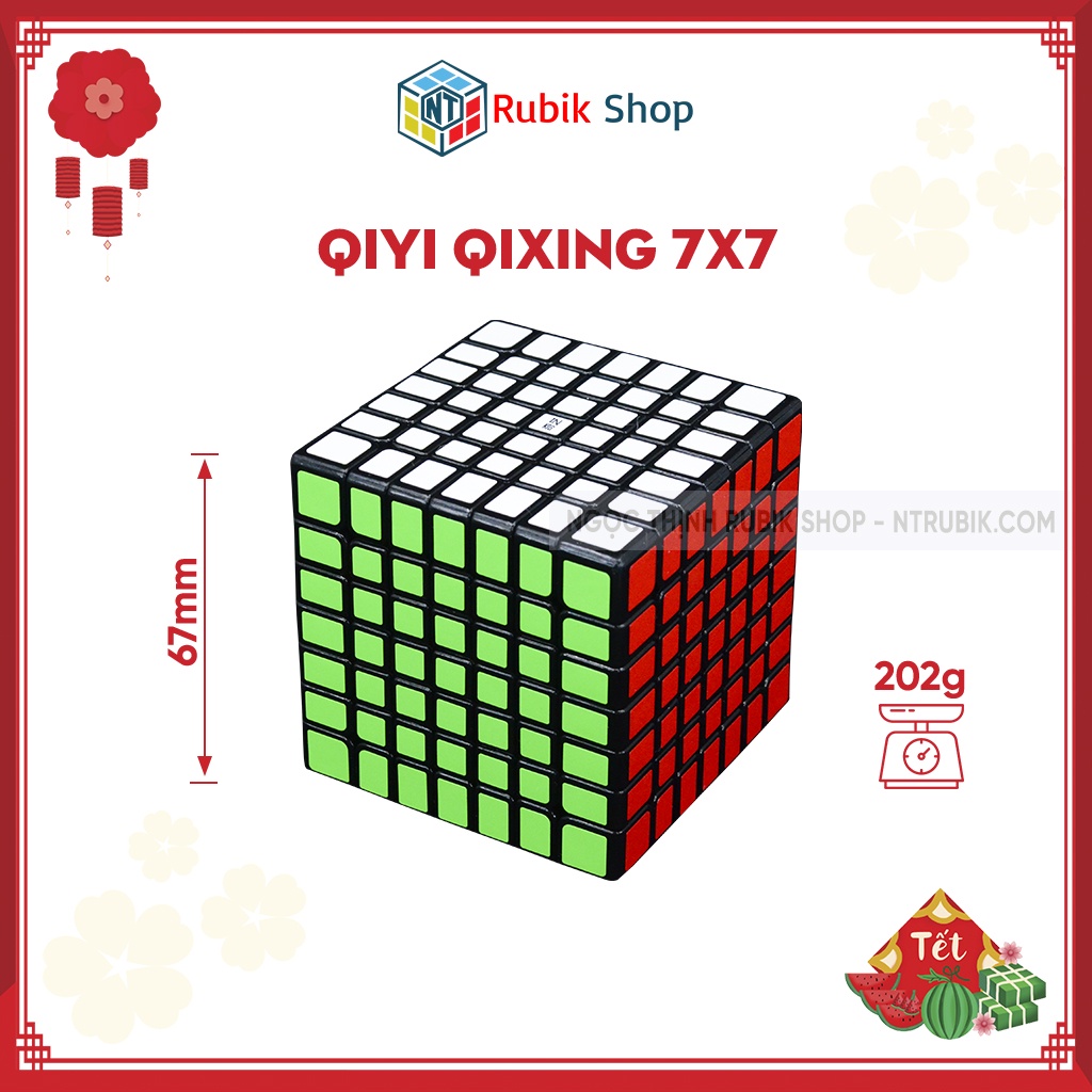 Đồ chơi rubik 7x7x7 - QiYi Qixing 7x7x7 Black (Màu Đen) - ngocthinhrubik