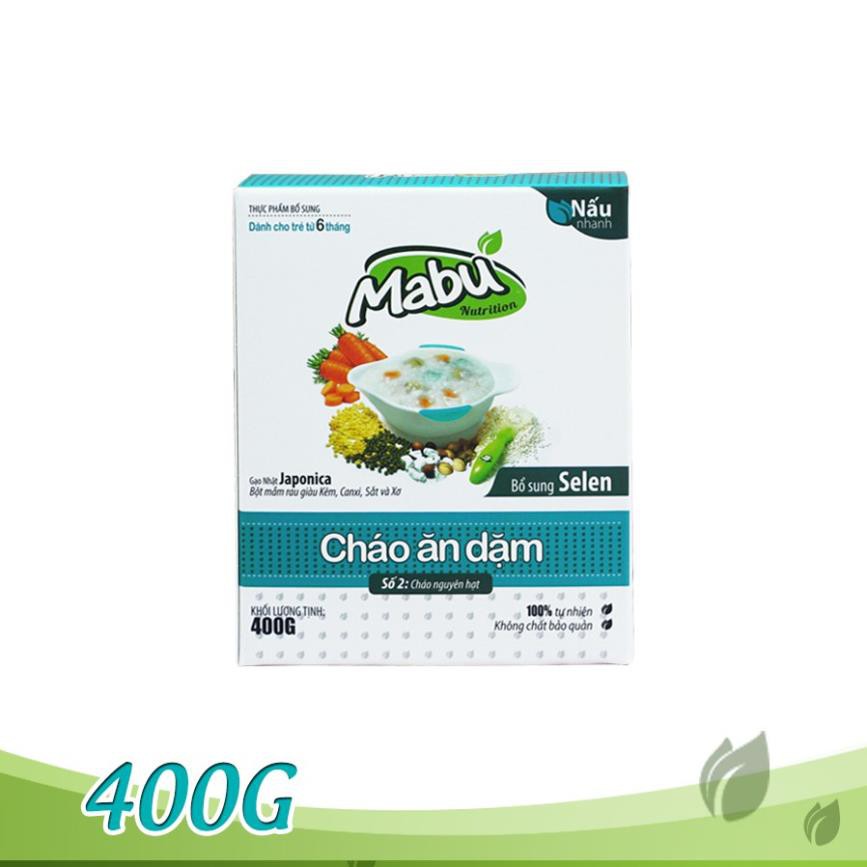 Cháo ăn dặm Mabu nguyên hạt 400g (Cháo số 2)