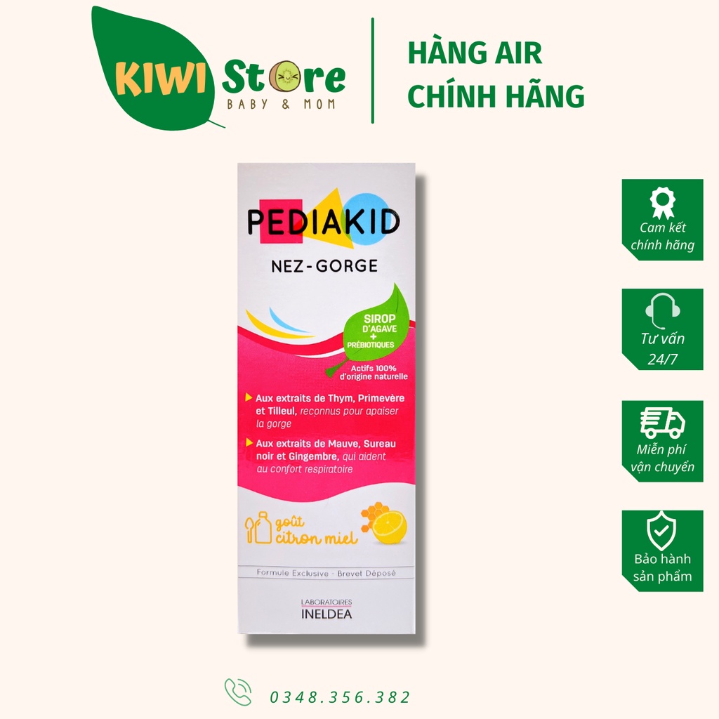 Pediakid Nez - Gorge tăng đề kháng mũi họng 6m+ (Pháp hàng air)