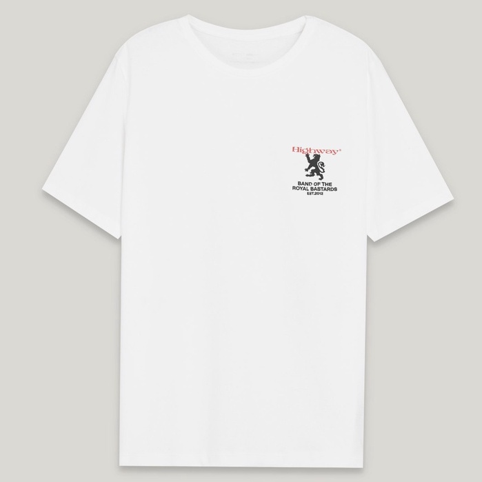 Áo phông nam Cotton USA Highway (Menswear) Band of The Royal Trắng