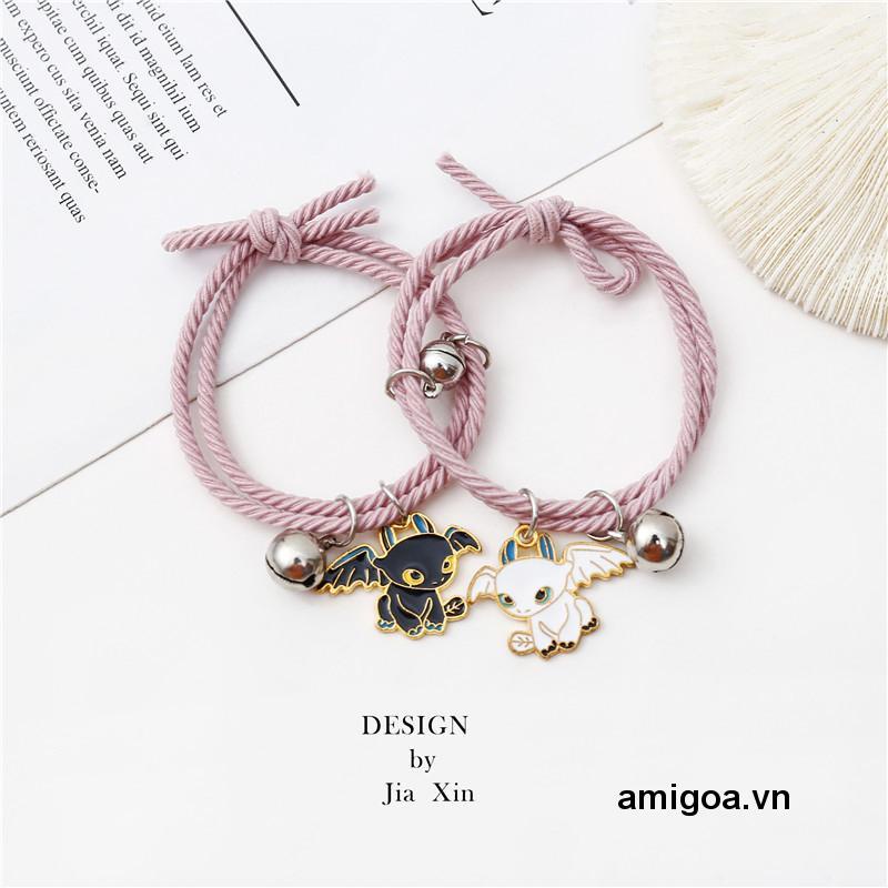 ✨✨Vòng Tay Cặp Đôi Nam Châm Màu Đen Và Trắng Thu Hút Nhau