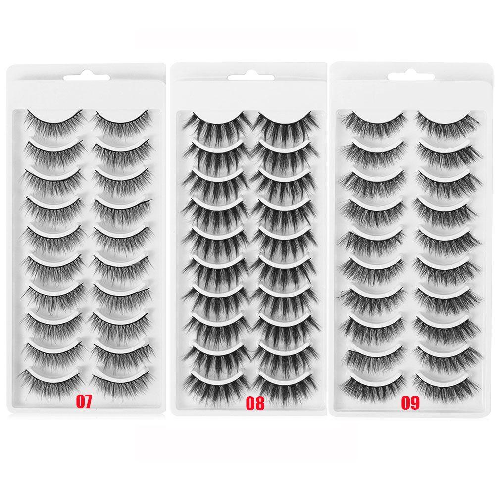 Set 10 Cặp Lông Mi Giả Dài Tự Nhiên Làm Thủ Công SKONHED
