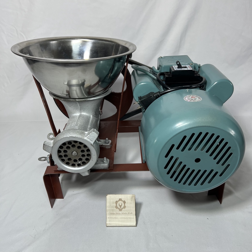 Máy đùn thịt| Cối đùn thịt 12 đầy đủ mô tơ 1.1kw | Cối xay xương,xay cổ gà, xay cua