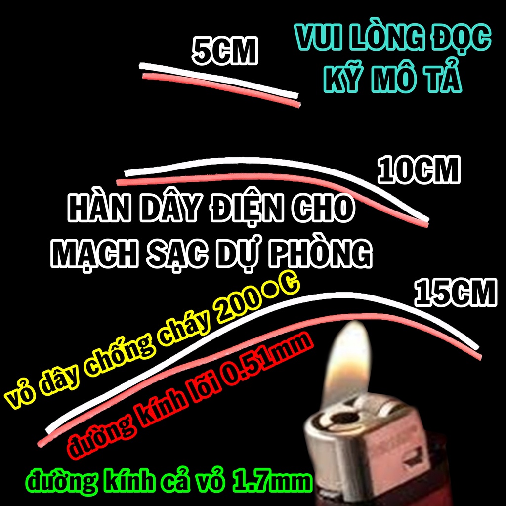 Hàn dây điện chống cháy hàn cho mạch sạc dự phòng