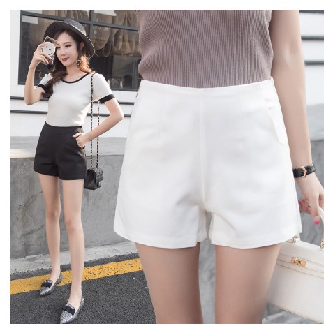 Quần Short lưng cao, quần short nữ ngắn cạp cao 2 màu trắng đen 🌸 🌸 | BigBuy360 - bigbuy360.vn