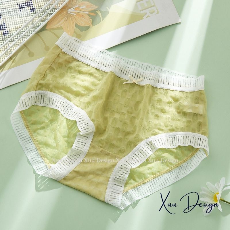 Quần lót nữ Wexuu vải su lạnh siêu mát phối ren màu pastel ngọt ngào - QC112