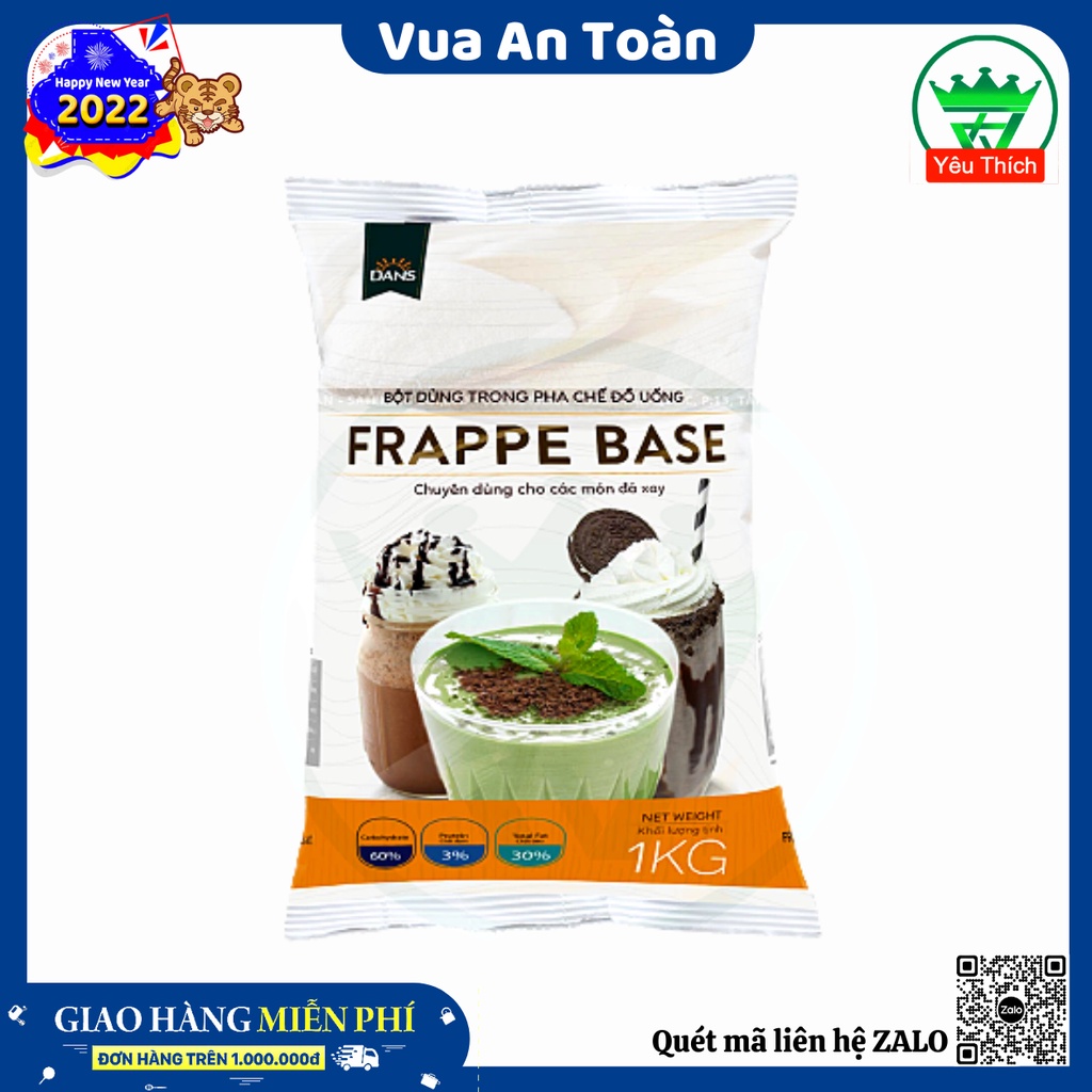 Bột Frappe Base 1KG Chống Tách Lớp Đá Xay, Trà Sữa, Đồ Uống