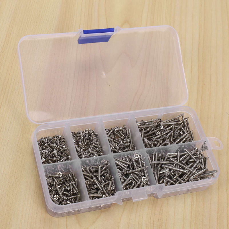 Set 800 Con Vít M2 Bằng Thép Không Gỉ Dùng Để Cắt Gỗ Tiện Dụng