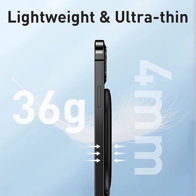 Đế sạc nhanh không dây có nam châm Baseus Light Magnetic Wireless Charger