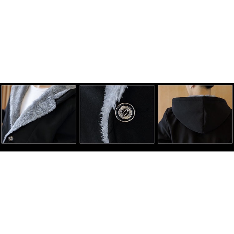 [ADK08] Áo Khoác Mangto Lót Lông Nam Nữ Dáng Dài Trơn Đơn Giản & Lịch Lãm Hàn Quốc