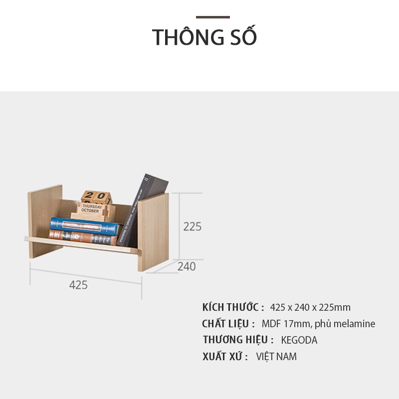 [Hỏa tốc] Giá Sách, Tạp Chí Mori 1 Tầng KGD02 Thương Hiệu KEGODA