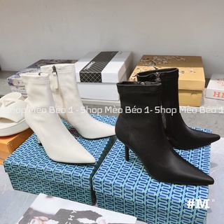 Bốt boot lửng mũi nhọn gót nhọn fullbox hàng quảng châu cao cấp
