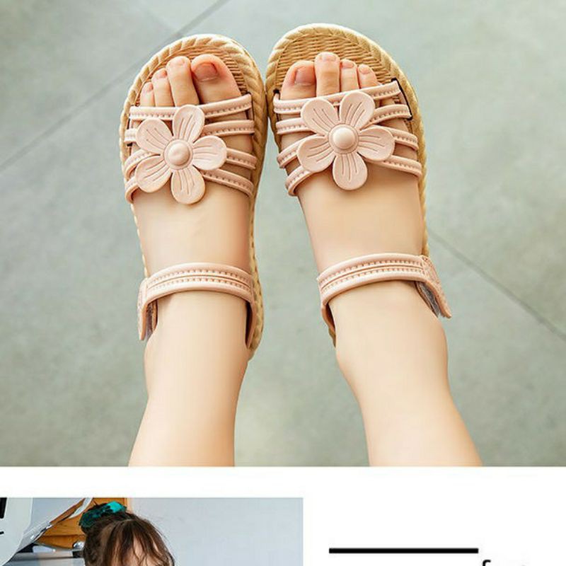 Sandal, dép quai hậu cho bé gái, đế cao su êm chân