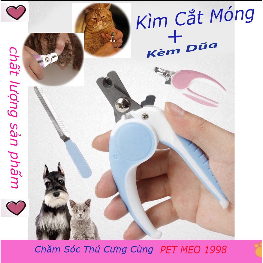 Kìm cắt móng cho chó mèo [ ảnh Thật Combo Kìm + Dũa ]