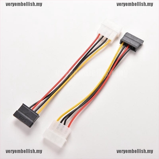 1 Bộ Chuyển Đổi Nguồn Điện 4 Pin Ide Molex Sang 15-pin Cho Ổ Cứng Ata Sata