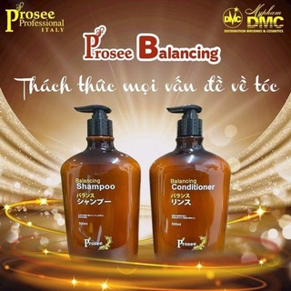 Cặp dầu gội xả chống rụng tóc, hạn chế dầu, gàu Prosee Balancing 500ml I 500ml