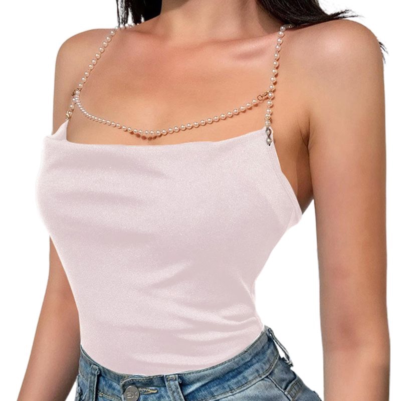 Áo Crop Top Nữ Không Tay Đính Ngọc Trai | BigBuy360 - bigbuy360.vn