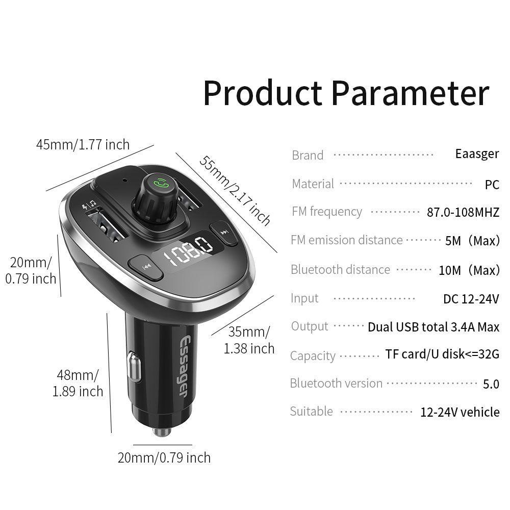 Củ Sạc Xe Hơi GLENES Tích Hợp Đài FM Cổng USB Chất Lượng Cao