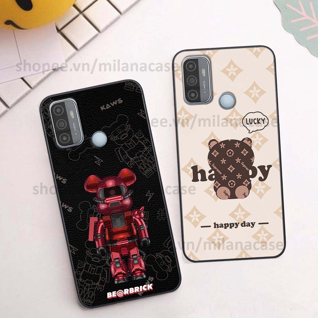 Ốp Oppo A53 gấu be@rBrick gấu Teddy Kaws siêu đẹp, phong cách, cá tính