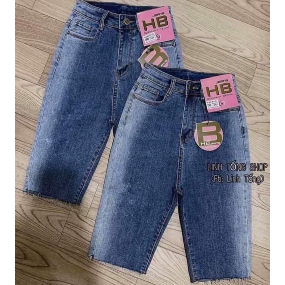 [Size 30-36] Quần Ngố Jeans Nữ Bigsize, Xanh7012 , Lưng Cao Trên Rốn, Co Giãn Mạnh