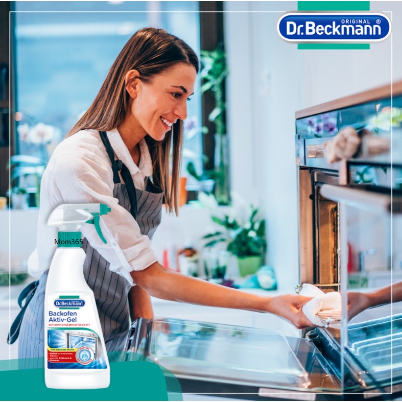 Xịt Vệ Sinh Lò Nướng DrBeckmann 375ml, Công Thức Gel Lỏng Than Hoạt Tính Không Mùi, An Toàn, Loại Bỏ Cặn Dầu Mỡ Lâu Ngày
